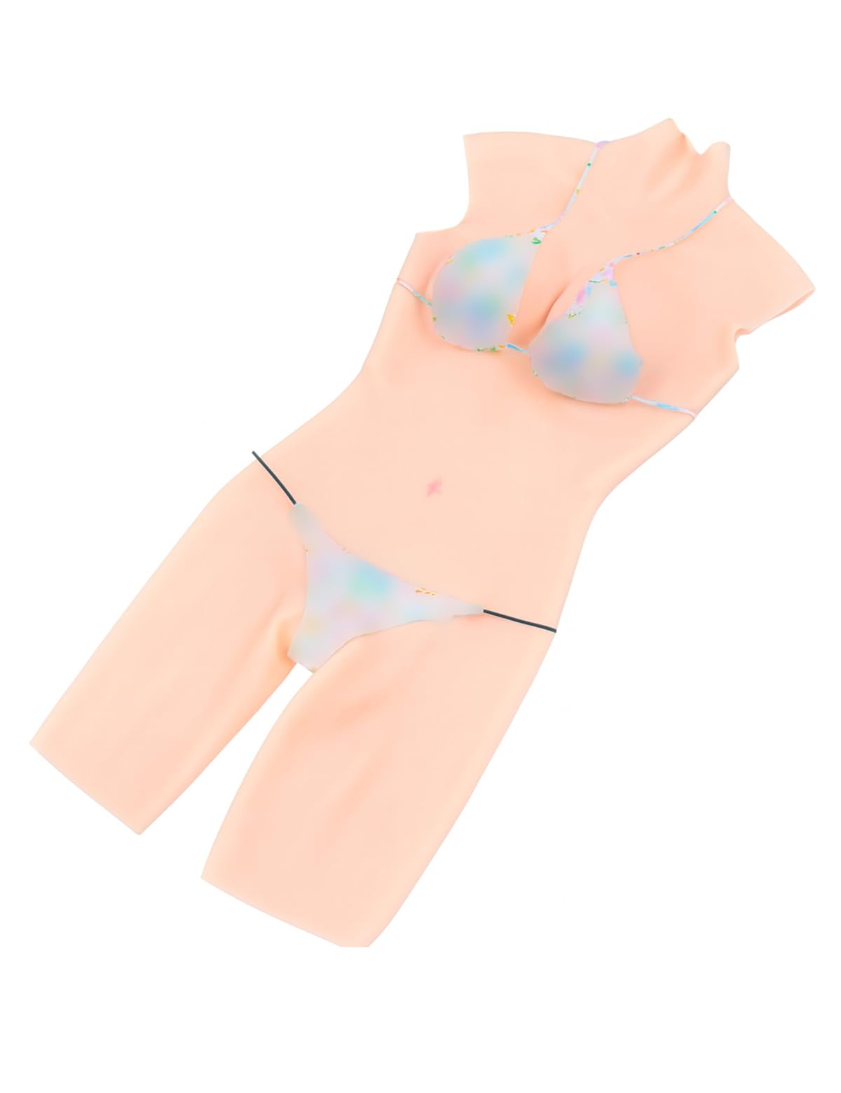 Realistic Silicone Short Bodysuit Breast Form with C-E Cup for Transgender Crossdresser Cosplay Outfit