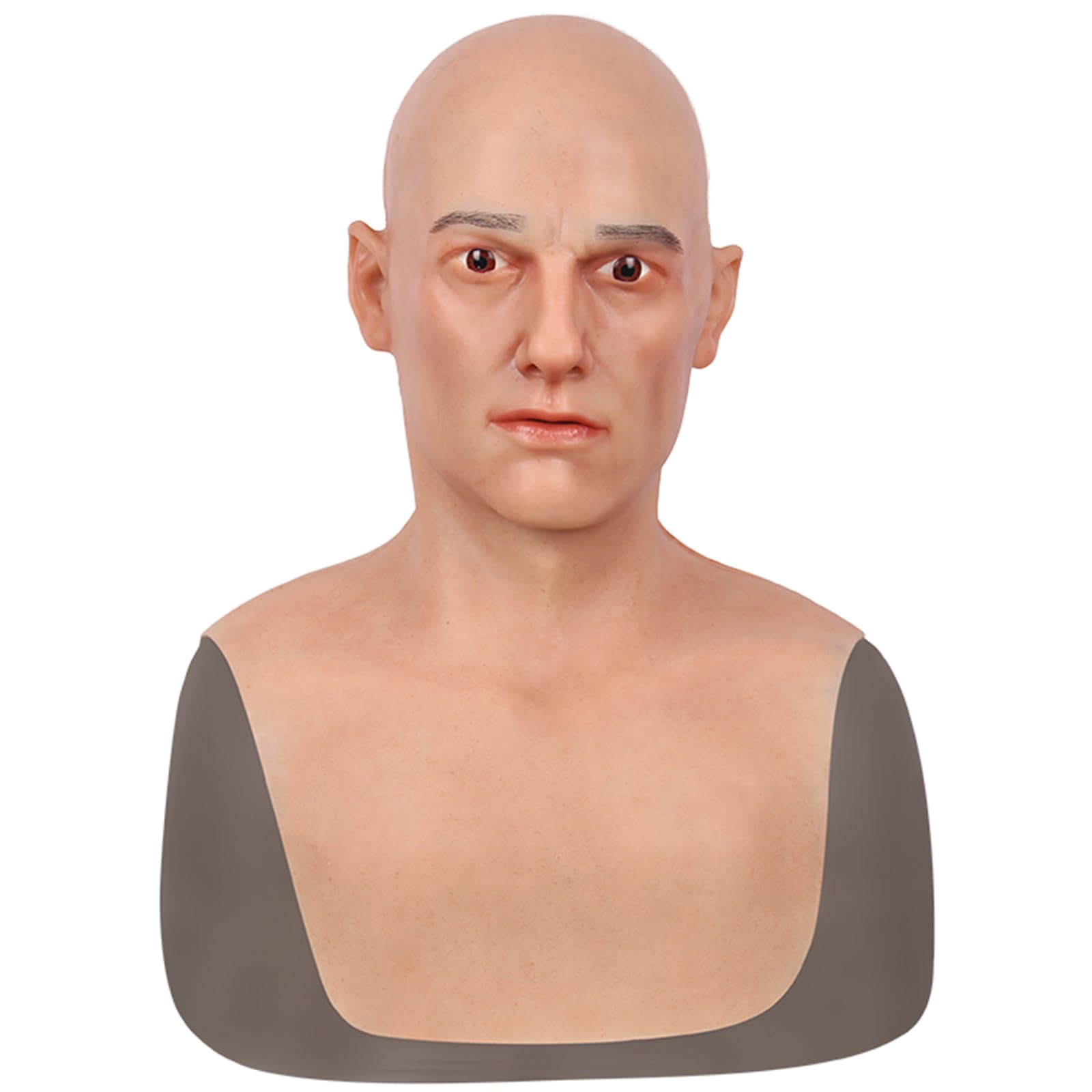 kikookikoo Realistic Silicone Full Head Mask Natural Handsome Face for Men Cosplay Crossdresser Halloween