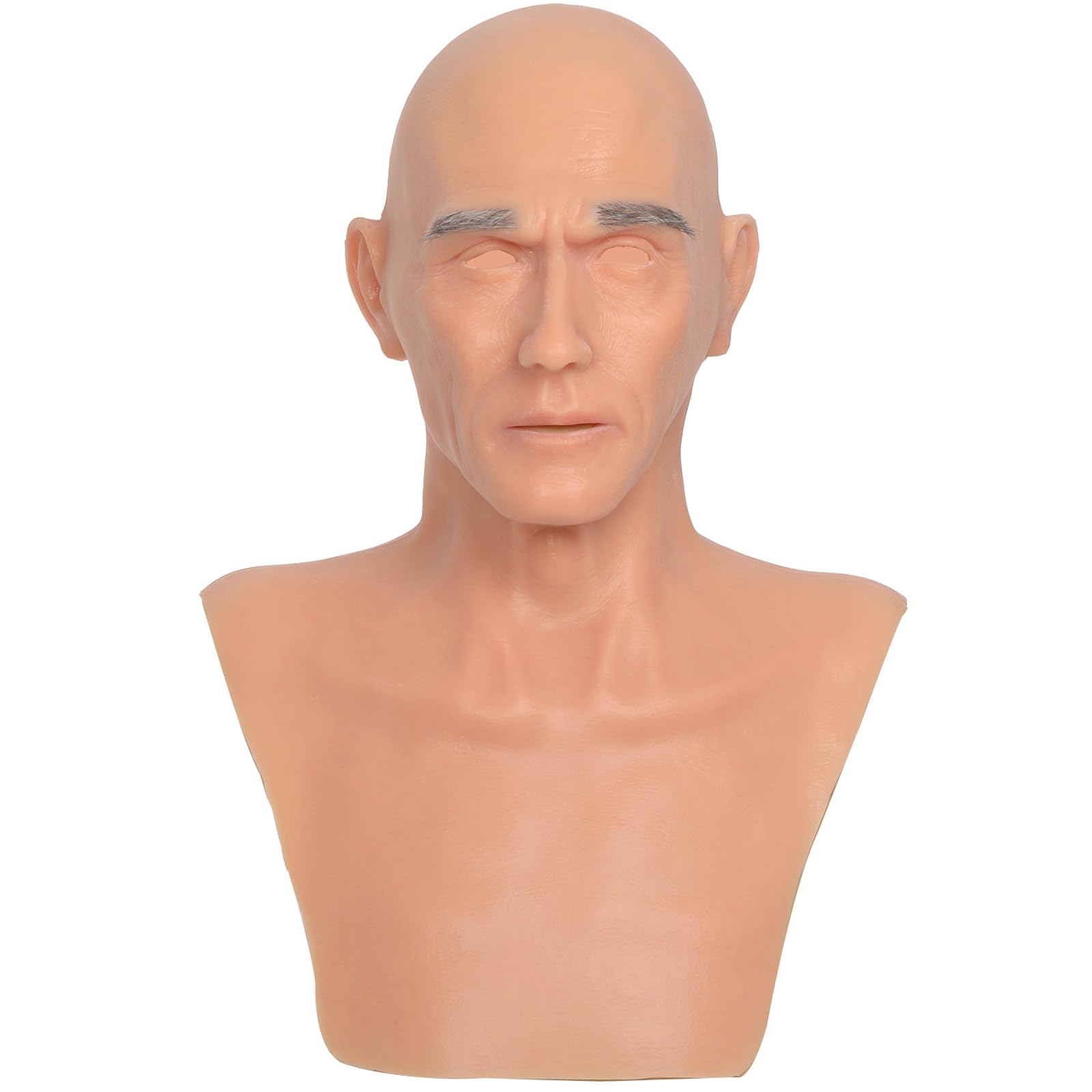 Charles Silicone Head Mask Realistic Old Man Face Masks Cosplay Prank Costume Props Masquerade