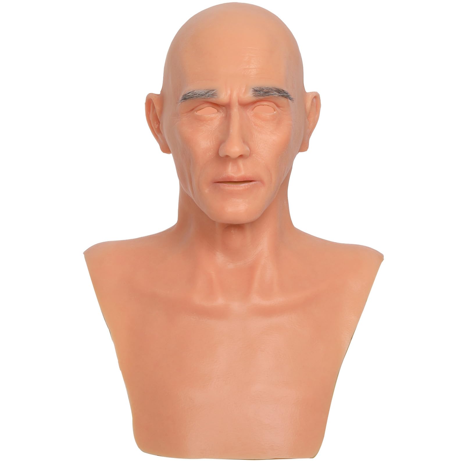 Charles Silicone Head Mask Realistic Old Man Face Masks Cosplay Prank Costume Props Masquerade