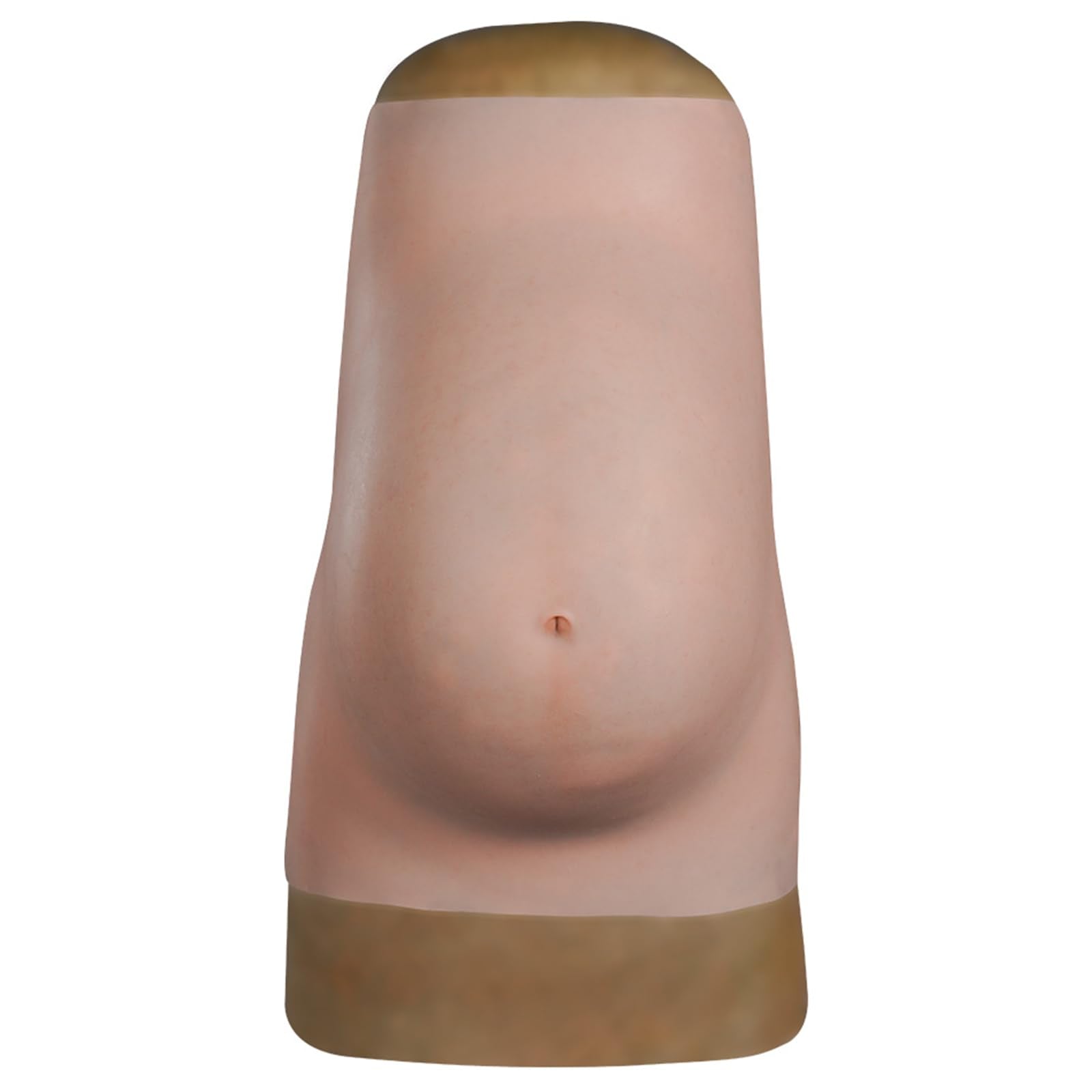 kikookikoo Silicone Pregnant Belly 6-9 Month, Realistic Wearable Fake Baby Bump for Maternity Simulation, Theater Stage