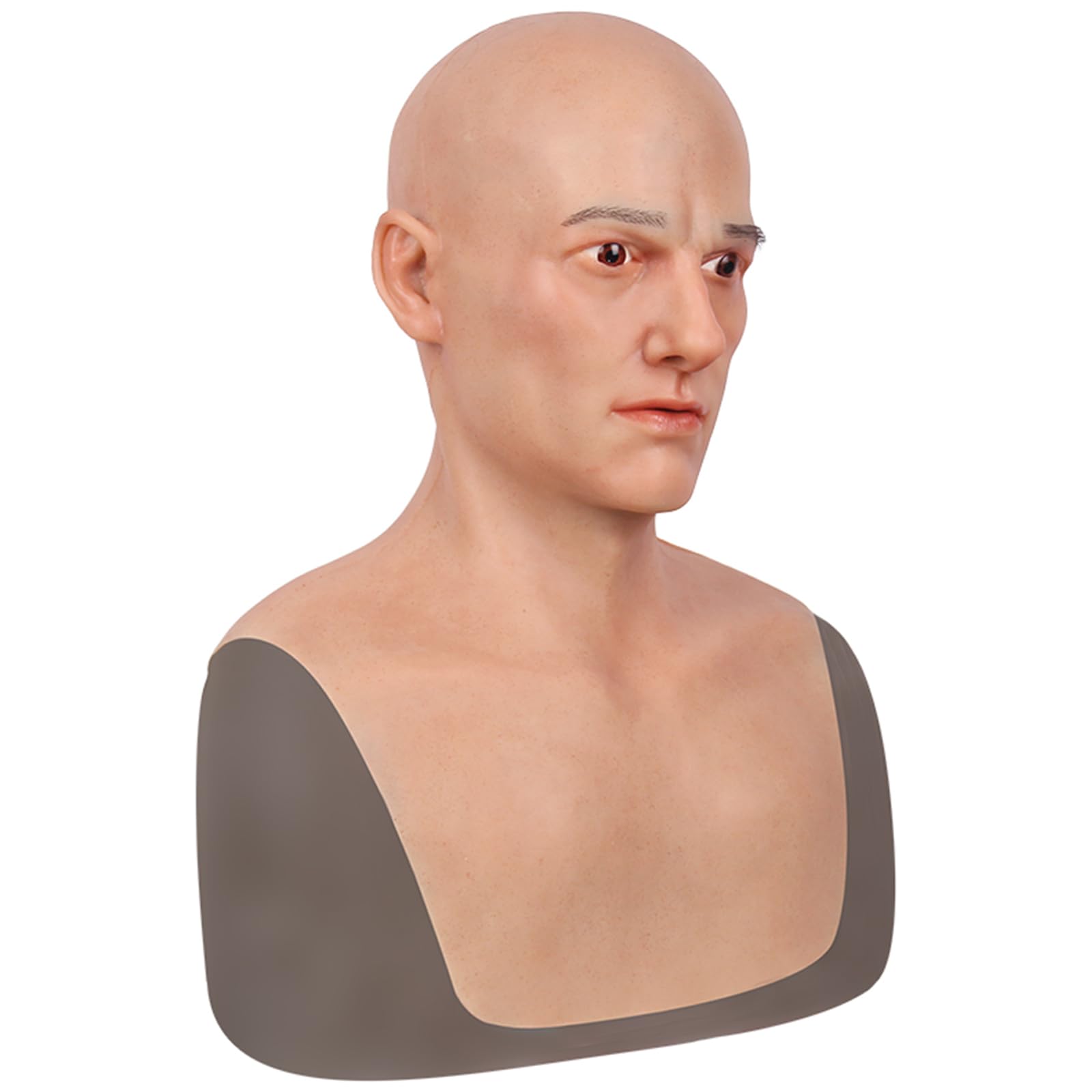 kikookikoo Realistic Silicone Full Head Mask Natural Handsome Face for Men Cosplay Crossdresser Halloween
