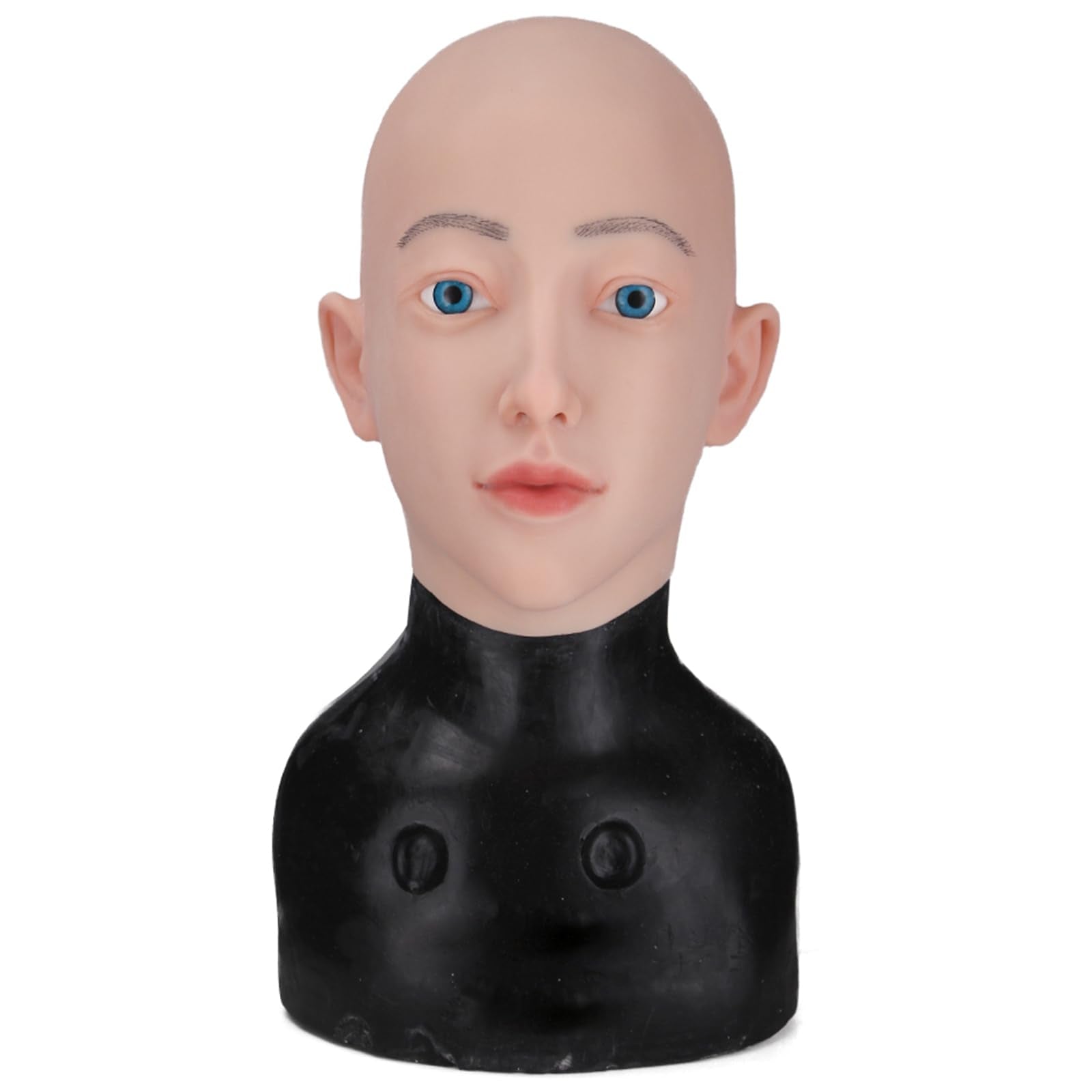kikookikoo Realistic Female Silicone Mask with Makeup Base for Crossdressing Cosplay Halloween and Performance