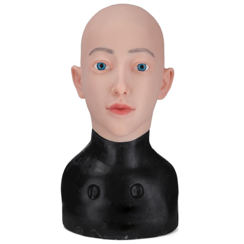 kikookikoo Realistic Female Silicone Mask with Makeup Base for Crossdressing Cosplay Halloween and Performance