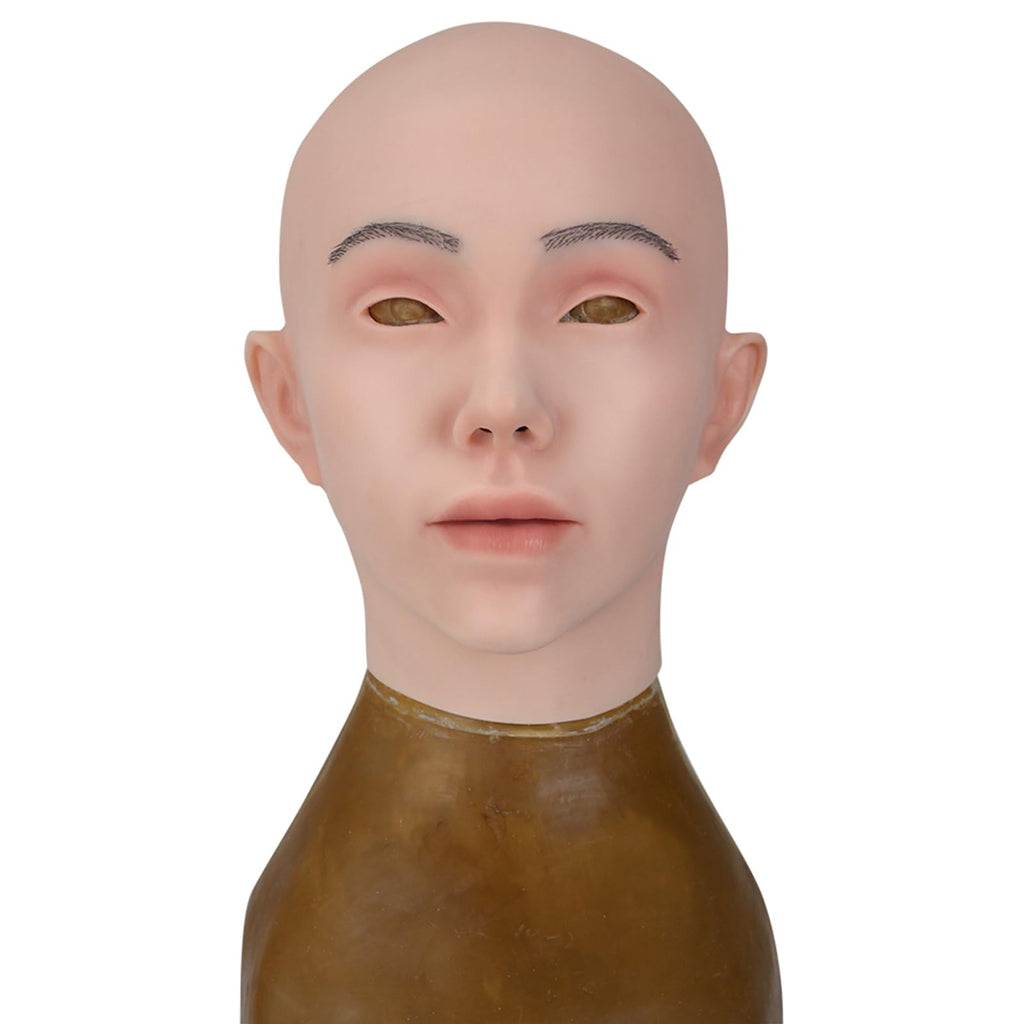 kikookikoo Realistic Soft Silicone Female Mask for Crossdress Halloween Wear Transgender Drag Queen Costume Party