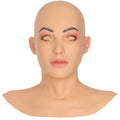 Silicone Female Head Mask Realistic Face with Makeup Beauty Masks Crossdresser Cosplay Transgender