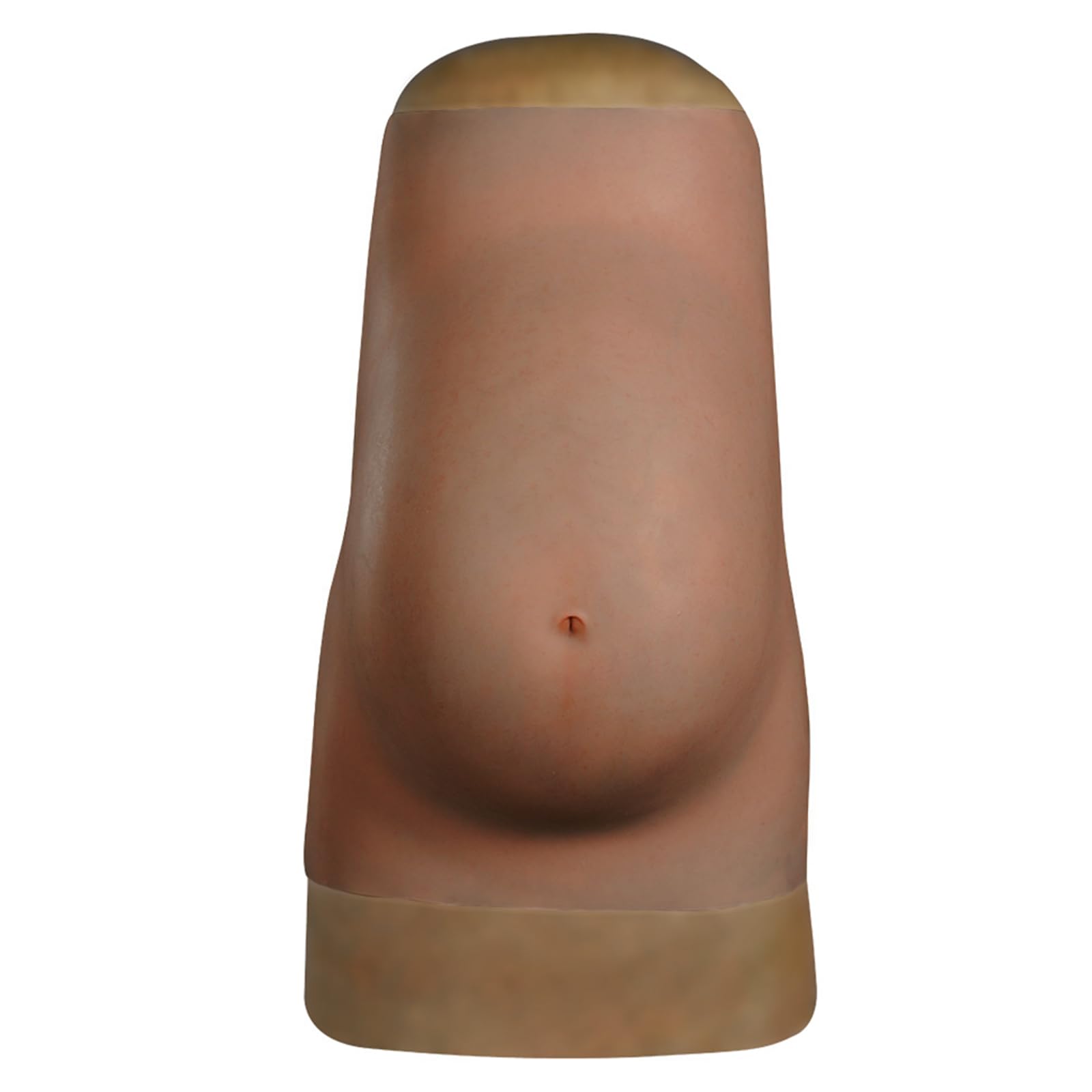 kikookikoo Silicone Pregnant Belly 6-9 Month, Realistic Wearable Fake Baby Bump for Maternity Simulation, Theater Stage