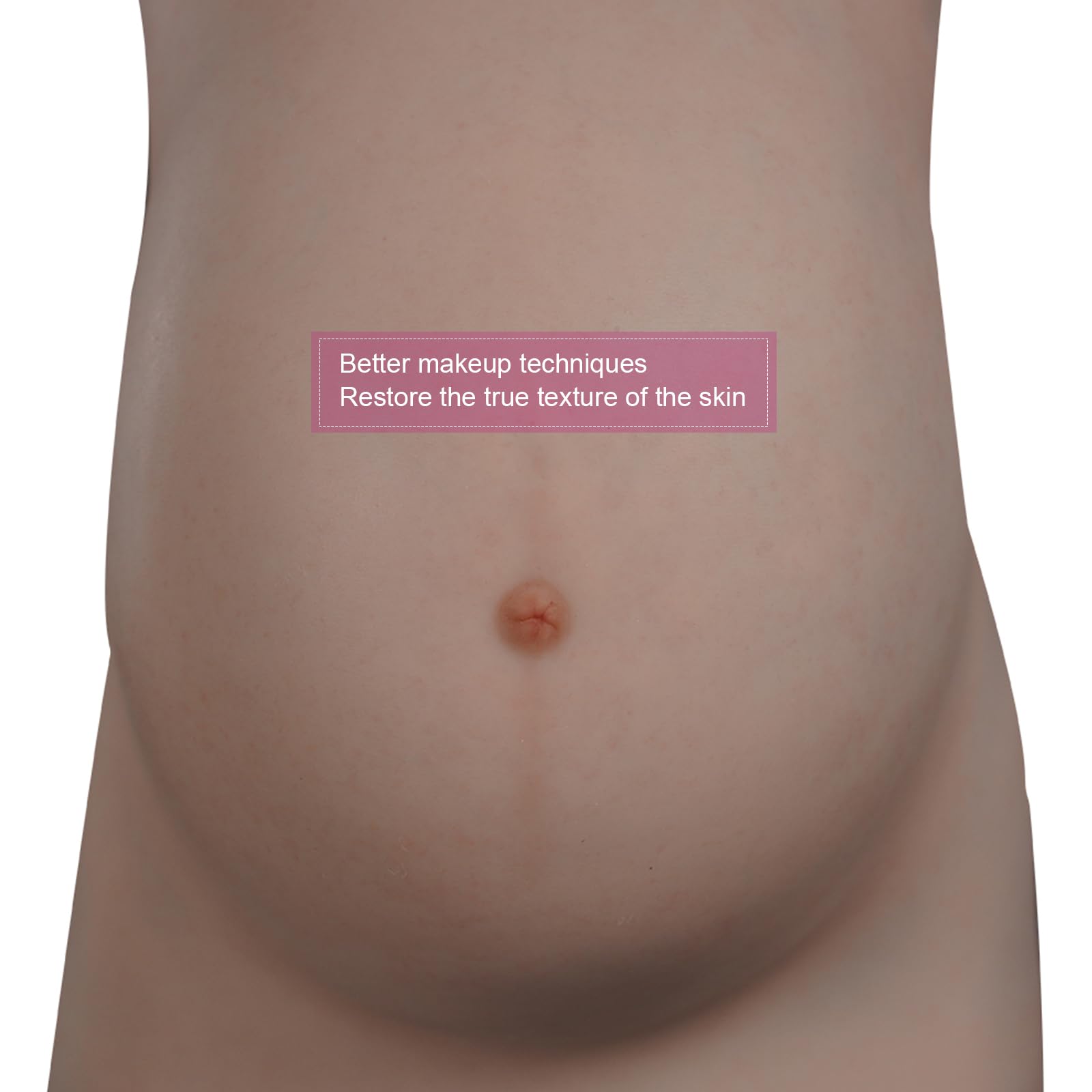 kikookikoo Silicone Pregnant Belly 6-9 Month, Realistic Wearable Fake Baby Bump for Maternity Simulation, Theater Stage