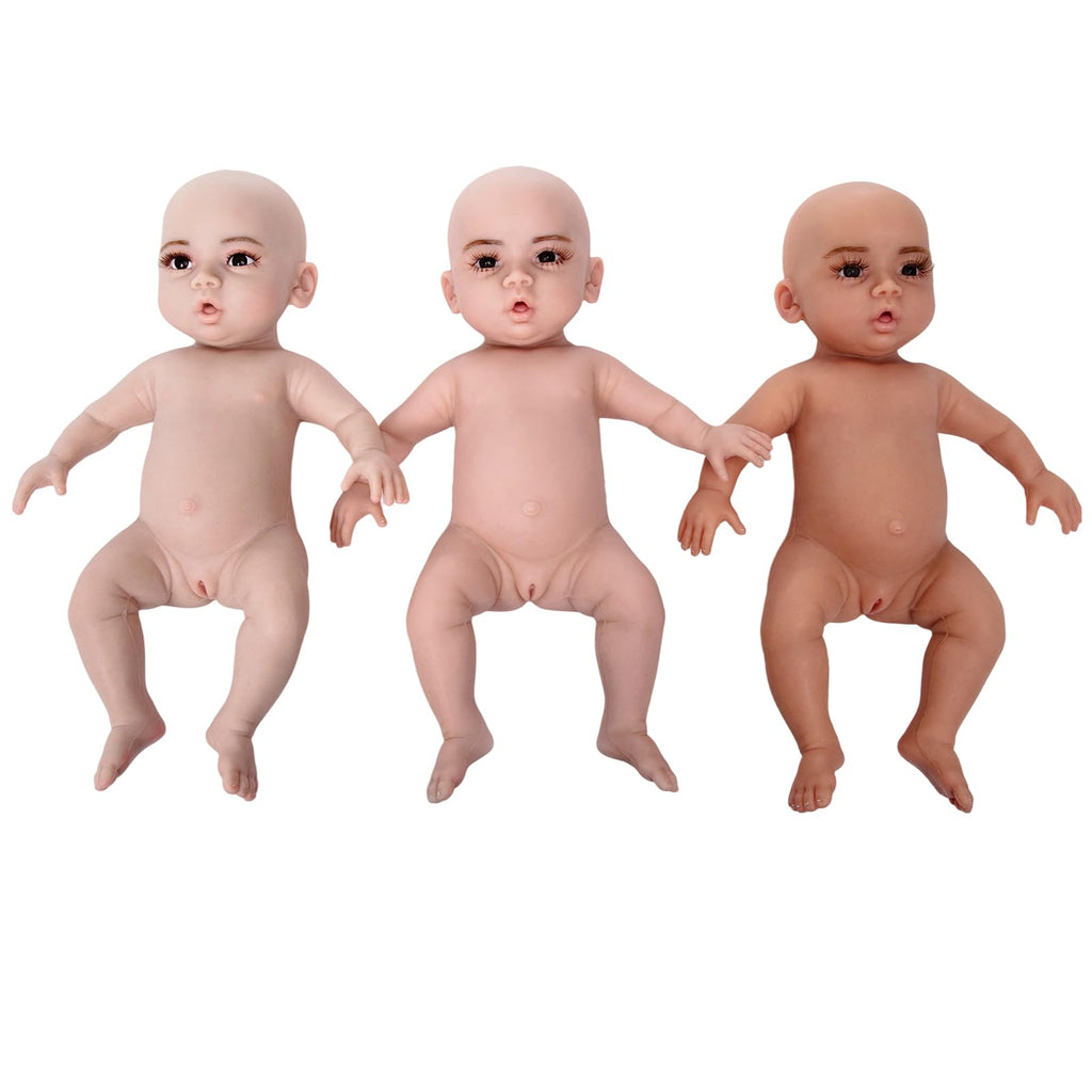 kikookikoo Lifelike Reborn Baby Dolls 18.5-Inch Realistic Open Eyes Baby Girl, Full Body Silicone Poseable Doll for Kids as a GIft