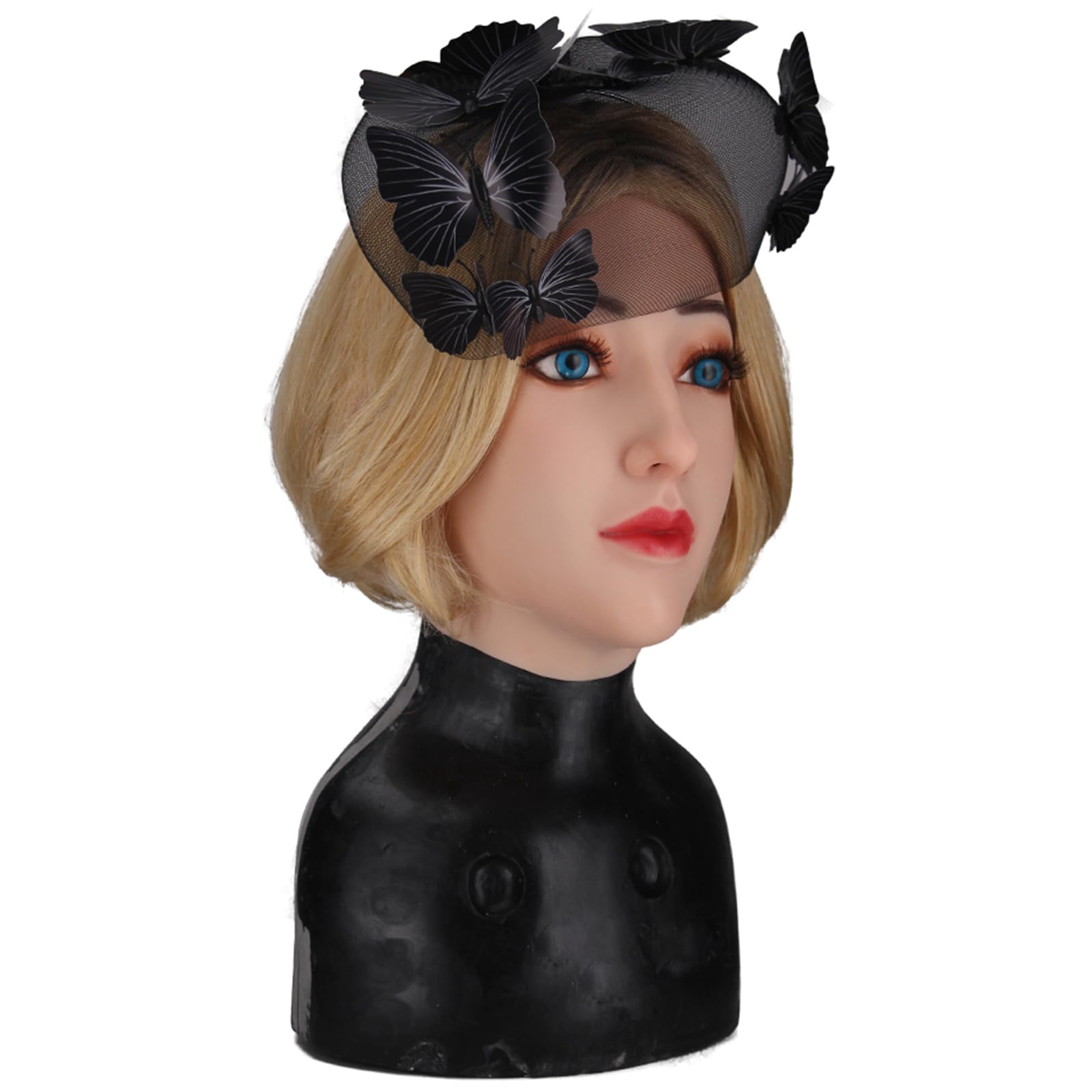 kikookikoo Realistic Female Silicone Mask with Makeup Base for Crossdressing Cosplay Halloween and Performance