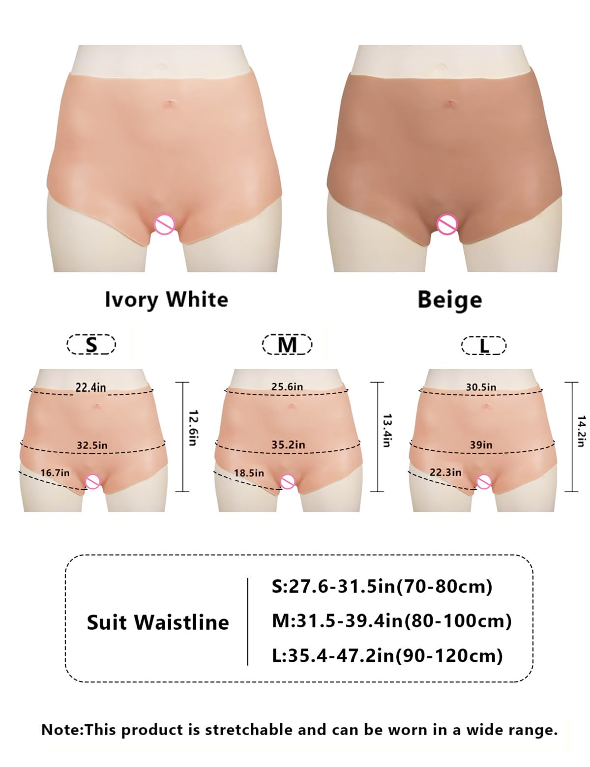Silicone Fake Vagina Pants Hip Enhancer Pads Short Butt Lifter Underwear Transgender Drag Queens Cosplay