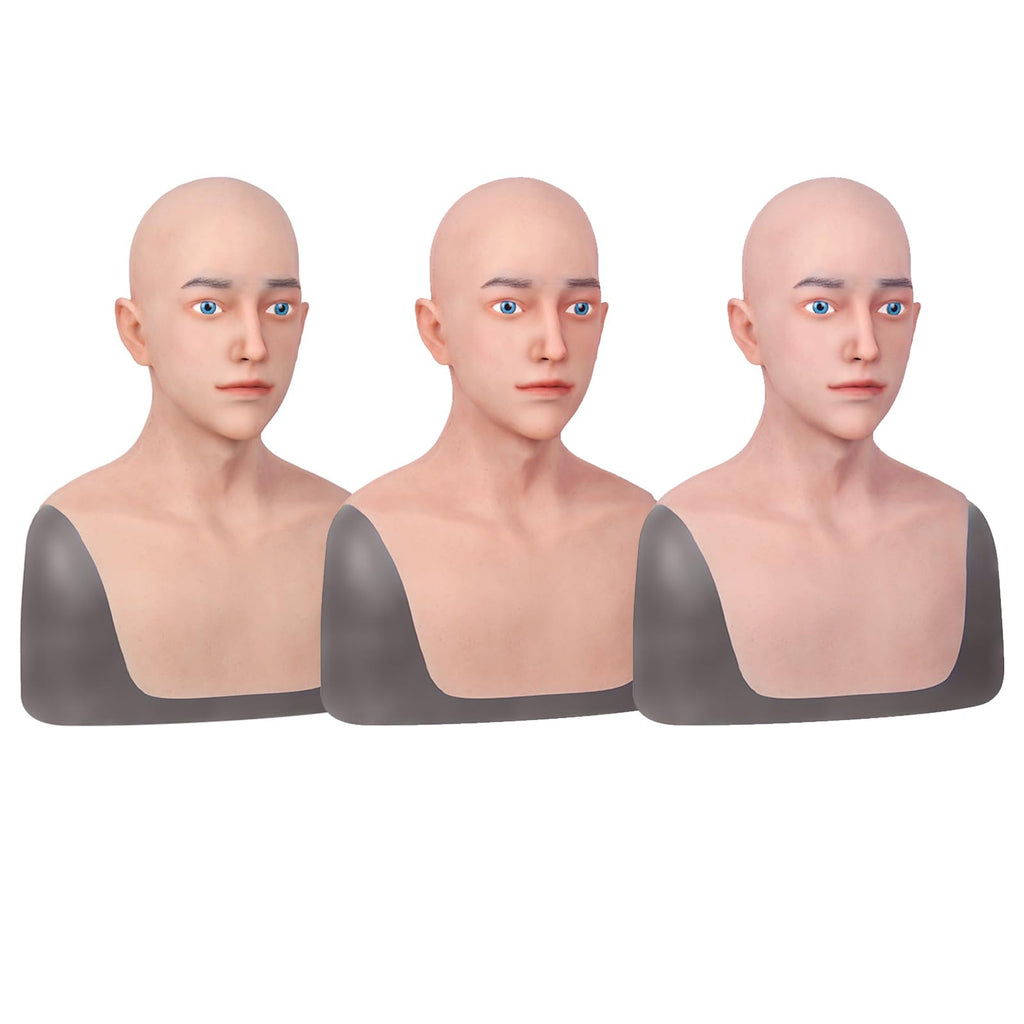 kikookikoo Alan Silicone Full Face Mask Realistic Halloween Design Skin Safe Cosplay for Crossdresser Party Costume