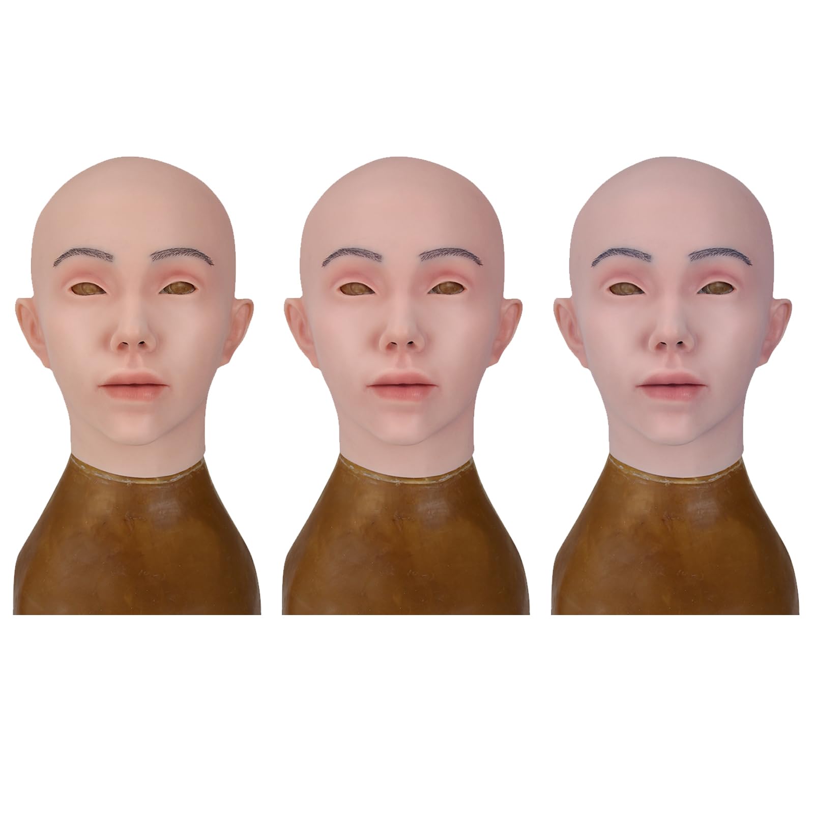 kikookikoo Realistic Soft Silicone Female Mask for Crossdress Halloween Wear Transgender Drag Queen Costume Party