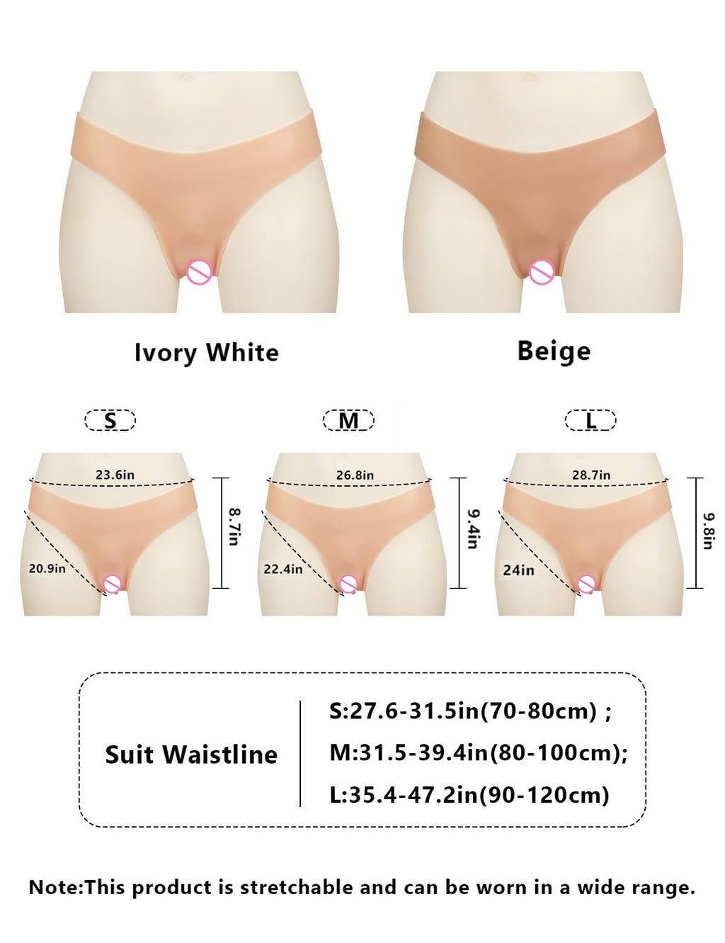 Silicone Short Triangle Fake Vaginal Panties Hip Enhancer Pants Drag Queens Cosplay Crossdressers Transgender