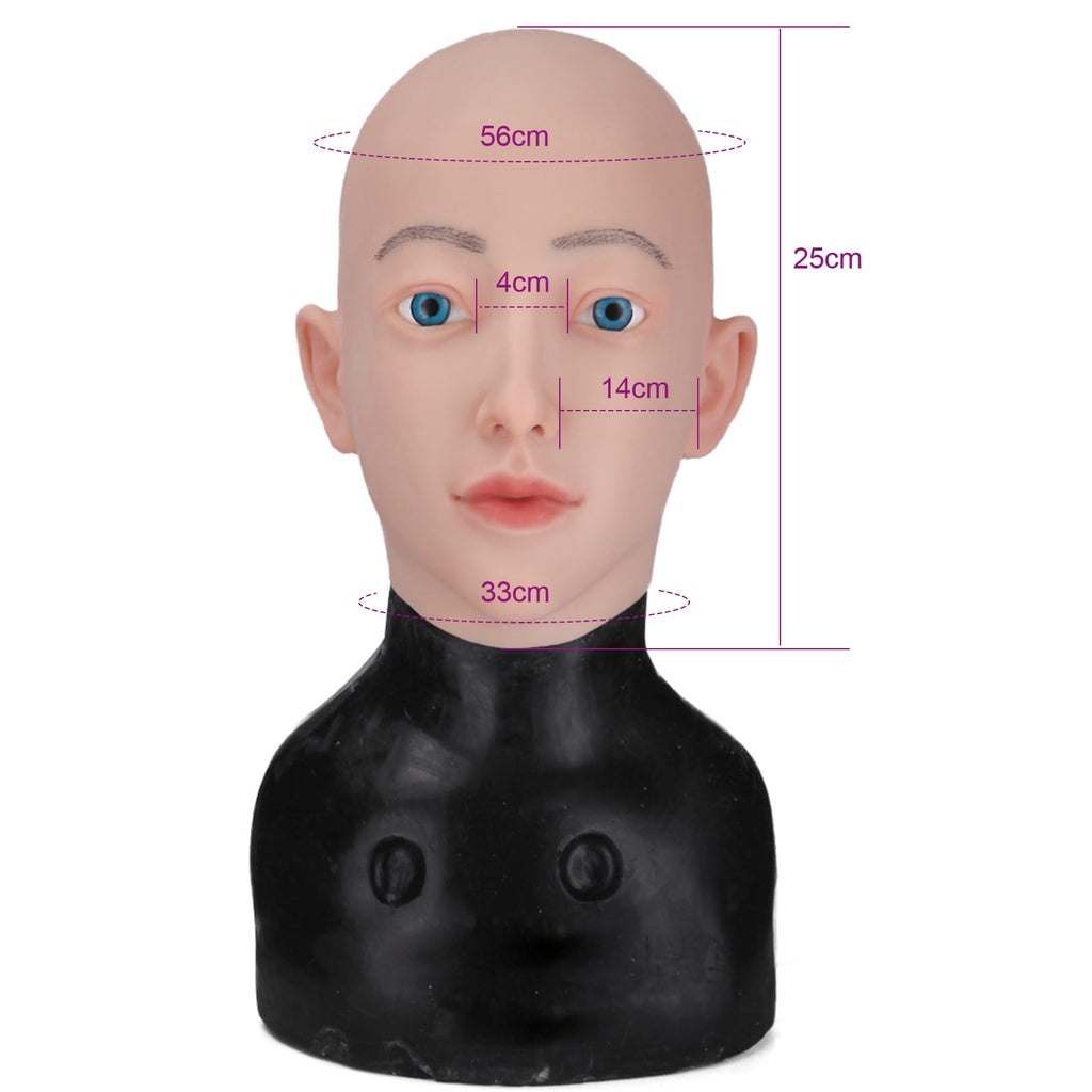 kikookikoo Realistic Female Silicone Mask with Makeup Base for Crossdressing Cosplay Halloween and Performance