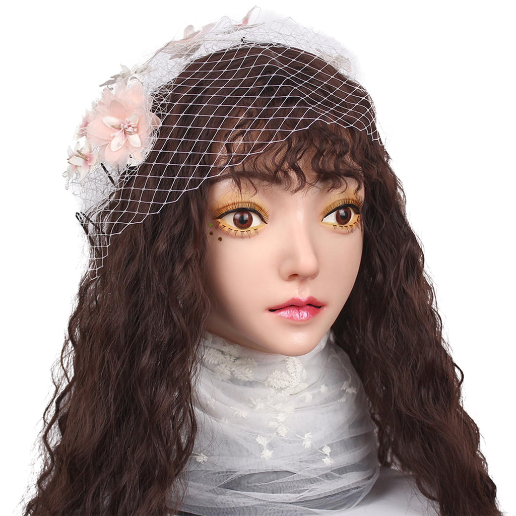 kikookikoo Realistic Silicone Full Face Mask for Adults Female Cosplay Halloween Crossdresser Party Transformation