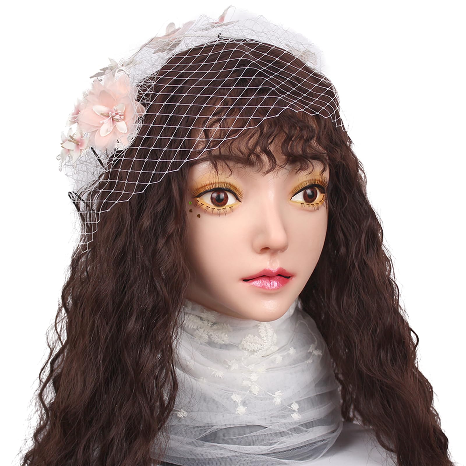 kikookikoo Realistic Silicone Full Face Mask for Adults Female Cosplay Halloween Crossdresser Party Transformation